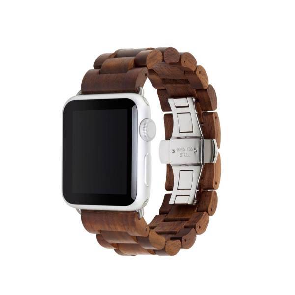 Woodcessories EcoStrap Wooden Watch Band For Apple Watch 42mm - Silver، بند ساعت چوبی وودسسوریز مدل EcoStrap مناسب برای اپل واچ 42 میلیمتری