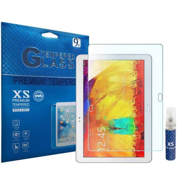 XS Tempered Glass Screen Protector For Samsung Galaxy Note 10.1 With XS LCD Cleaner، محافظ صفحه نمایش شیشه ای ایکس اس مدل تمپرد مناسب برای تبلت سامسونگ Galaxy Note 10.1 به همراه اسپری پاک کننده صفحه XS