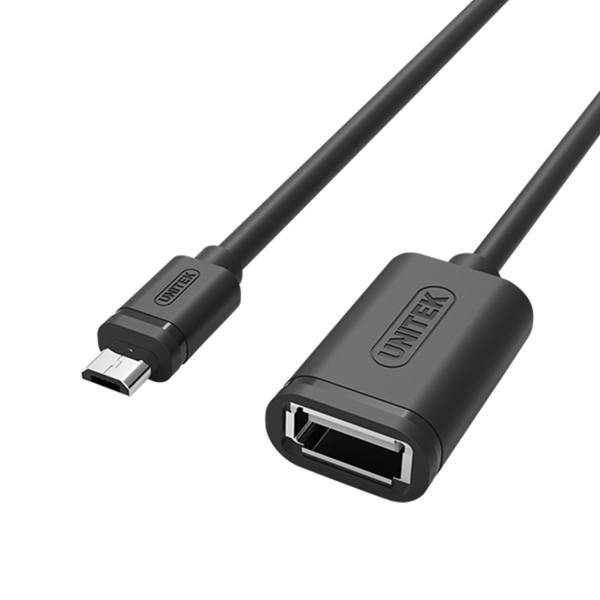 Unitek Y-C438GBK microUSB-B To USB-A OTG Cable 0.2m، کابل تبدیل microUSB-B به USB-A OTG یونیتک مدل Y-C438GBK طول 0.2 متر