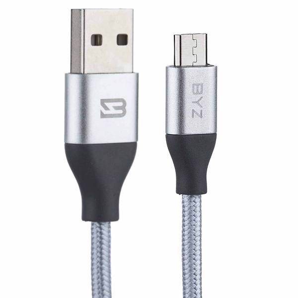 BYZ BL-683M USB to microUSB Cable 1.2m، کابل تبدیل USB به microUSB بی وای زد مدل BL-683M طول 1.2 متر