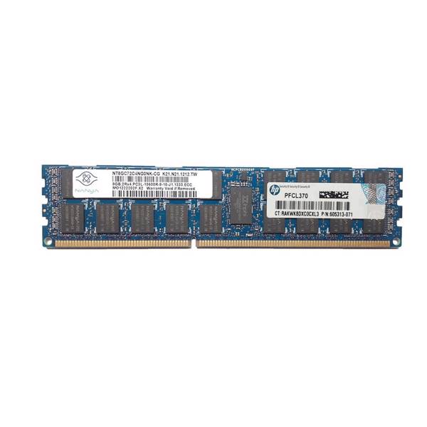 HP 8GB 1X8GB 1333MHZ PC3-10600 CL9 DUAL RANK ECC REGISTERED DDR3 SDRAM DIMM، رم دسکتاپ DDR3 دو کاناله 1333 مگاهرتز ECC اچ پی مدل PC3-10600ظرفیت 8 گیگابایت