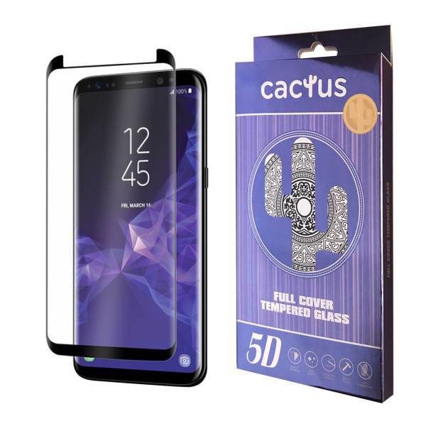 Cactuse 5D Glass Screen Protector For Samsung S9 Plus، محافظ صفحه نمایش شیشه ای تمام چسب کاکتوس مدل 5D مناسب برای گوشی سامسونگ S9 Plus