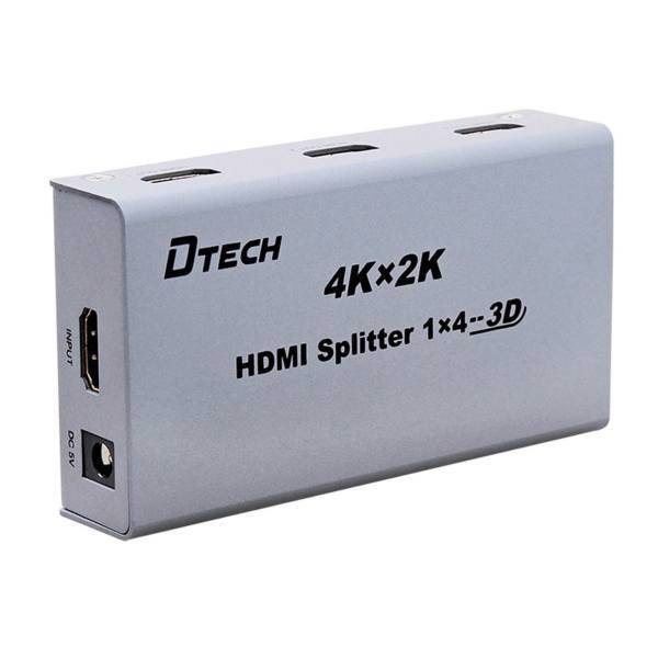 Dtech DT-7144 1x4 HDMI Splitter، اسپلیتر 1 به 4 HDMI دیتک مدل DT-7144