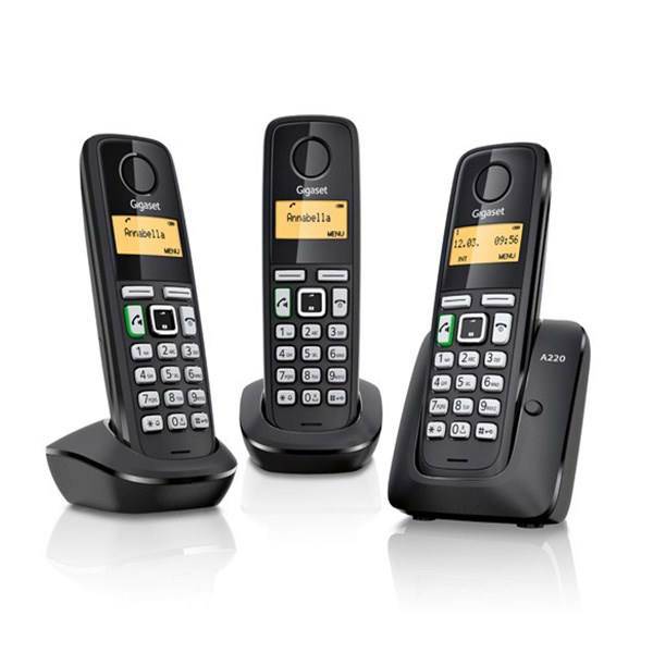 Gigaset A220 TRIO، تلفن بی سیم گیگاست سه گوشی A220