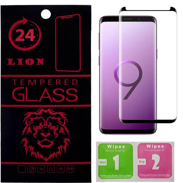 LION Short 3D Away Glue Glass Screen Protector For Samsung S9، محافظ صفحه نمایش شیشه ای لاین مدل Short 3D مناسب برای گوشی سامسونگ S9
