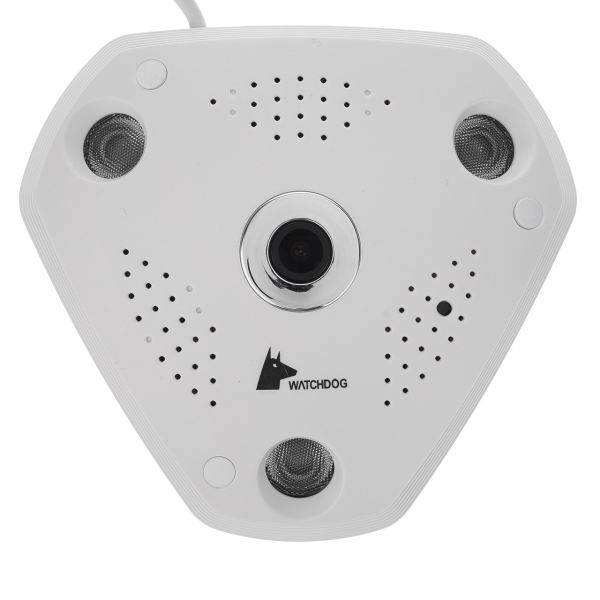 دوربین تحت شبکه بی سیم واچ داگ مدل WD IP360EF1 بالنز 360 درجه ضبط همزمان صدا و تصویر قابلیت مکالمه و انتقال تصویر روی موبایل بدون نیاز به سیم کشی بدون نیاز به DVR