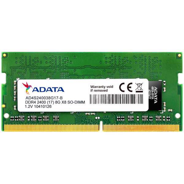 Adata DDR4 2400MHz SODIMM RAM - 8GB، رم لپ تاپ ای دیتا مدل DDR4 2400MHz ظرفیت 8 گیگابایت