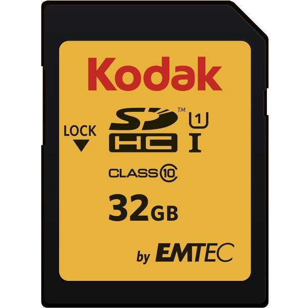 Emtec Kodak UHS-I U1 Class 10 85MBps 580X SDHC - 32GB، کارت حافظه SDHC امتک کداک کلاس 10 استاندارد UHS-I U1 سرعت 85MBps 580X ظرفیت 32 گیگابایت