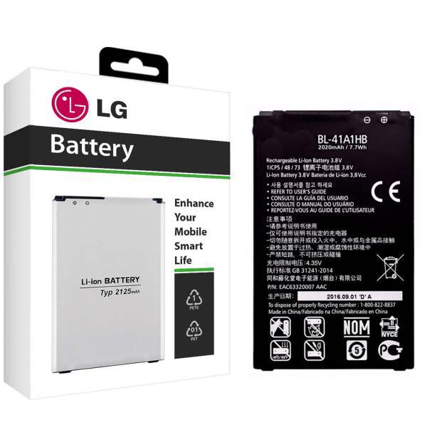 LG BL-41A1HB 2020mAh Mobile Phone Battery For LG X Style، باتری موبایل ال جی مدل BL-41A1HB با ظرفیت 2020mAh مناسب برای گوشی موبایل ال جی X Style