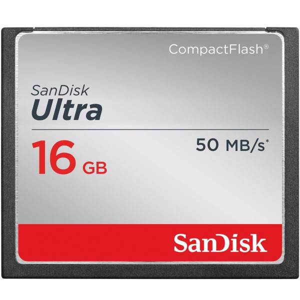 Sandisk Ultra CompactFlash 333X 50MBps CF- 16GB، کارت حافظه CompactFlash سن دیسک مدل Ultra سرعت 333X 50MBps ظرفیت 16 گیگابایت