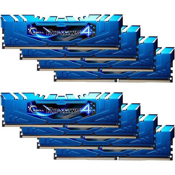 G.SKILL Ripjaws 4 DDR4 3000MHz CL15 Quad Channel Desktop RAM - 32GB، رم دسکتاپ DDR4 چهار کاناله 3000 مگاهرتز CL15 جی اسکیل مدل Ripjaws 4 ظرفیت 32 گیگابایت