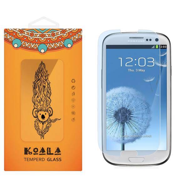 KOALA Tempered Glass Screen Protector For Samsung Galaxy S3، محافظ صفحه نمایش شیشه ای کوالا مدل Tempered مناسب برای گوشی موبایل سامسونگ Galaxy S3