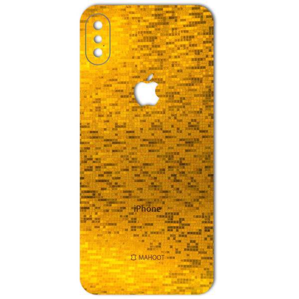 MAHOOT Gold-pixel Special Sticker for iPhone X، برچسب تزئینی ماهوت مدل Gold-pixel Special مناسب برای گوشی iPhone X