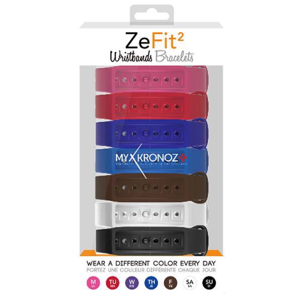 Mykronoz ZeFit2 X7 Classic Wristbands Pack of 7، پک 7 عددی بند مچ‌بند هوشمند مای کرونوز مدل ZeFit2 X7 Classic