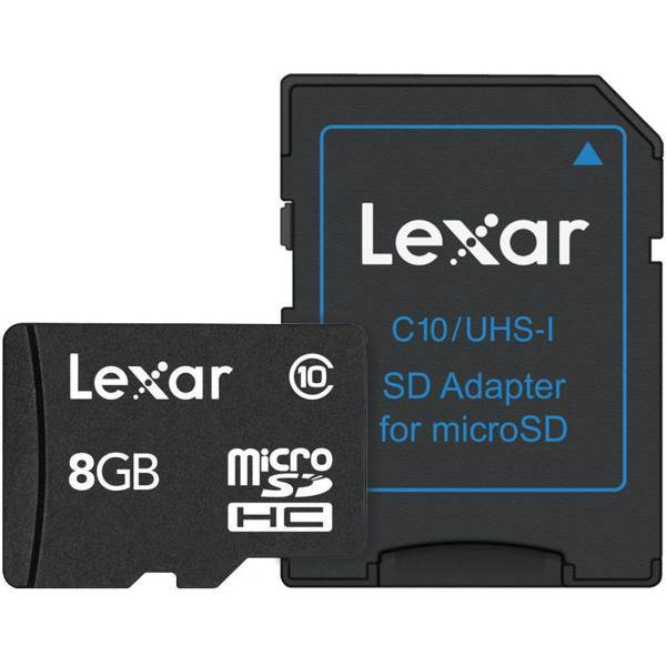 Lexar Mobile Class 10 microSDHC With Adapter - 8GB، کارت حافظه‌ microSDHC لکسار مدل Mobile کلاس 10 به همراه آداپتور SD ظرفیت 8 گیگابایت