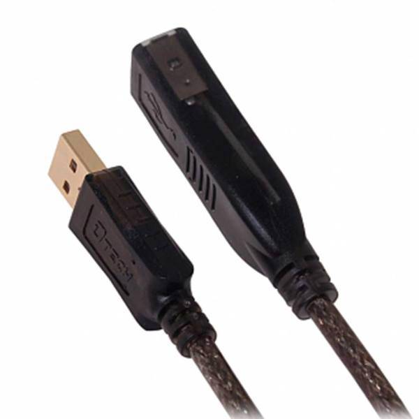 Dtech DT-5037 USB 2.0 Extension Cable 10m، کابل افزایش طول USB 2.0 مدل DT-5037 به طول 10 متر