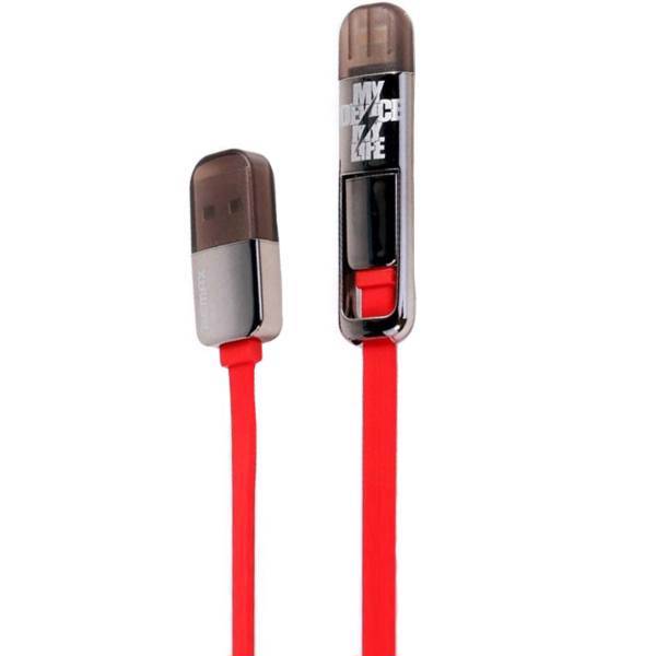 Remax Transformers USB To Lightning/microUSB Cable 1m، کابل تبدیل USB به لایتنینگ/microUSB ریمکس مدل Transformers طول 1 متر