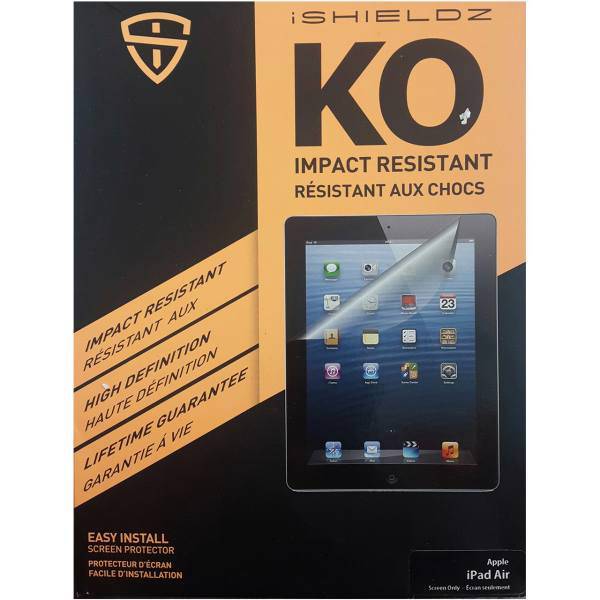 Ishieldz Impact Resistant KO Screen Protector For iPad Air، محافظ صفحه نمایش آی شیلدز مدل Impact Resistant KO مناسب برای تبلت آی پد ایر