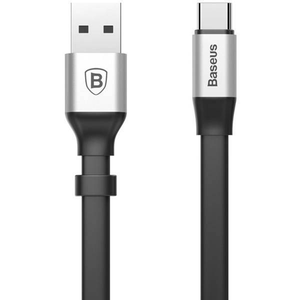 Baseus Nimble USB To USB-C Cable 0.23m، کابل تبدیل USB به USB-C باسئوس مدل Nimble طول 0.23 متر