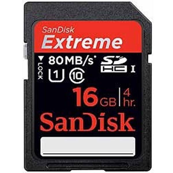 SanDisk SDHC Extreme 533X - 16GB، کارت حافظه ی SDHC سن دیسک Extreme 533X با ظرفیت 16 گیگابایت