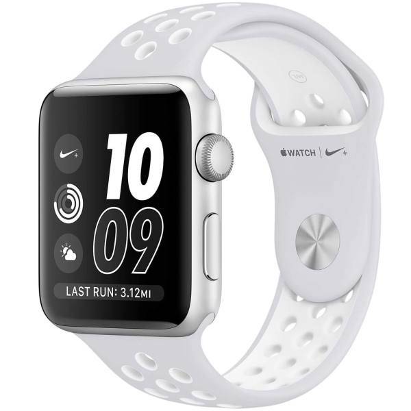 Apple Watch Series 2 Nike Plus 38mm Silver Aluminum Case with Pure Platinum/White Nike Sport Band، ساعت هوشمند اپل واچ سری 2 مدل Nike Plus 38mm Silver Aluminum Case with Pure Platinum/White Nike Sport Band