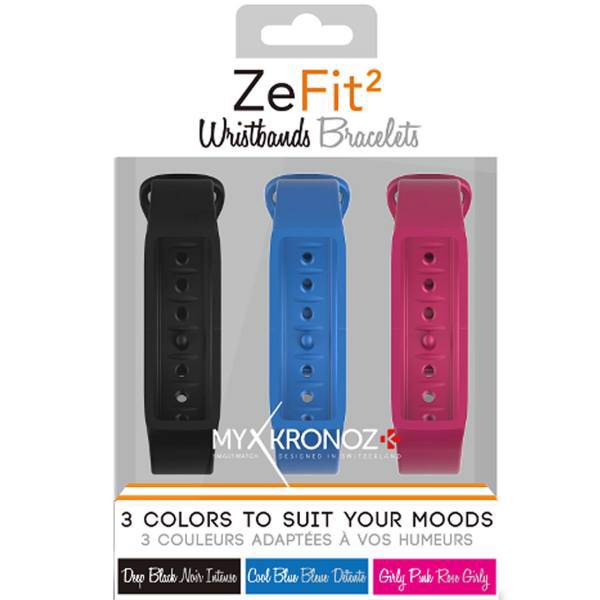 Mykronoz ZeFit2 X3 Classic Pack Wristbands Bracelets، پک 3 عددی بند مچ‌بند هوشمند مای کرونوز مدل ZeFit2 X3 Classic