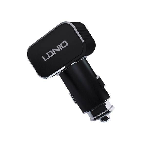 LDNIO C306 car charger with lightning cable، شارژر فندکی الدینیو C306 با کابل لایتنینگ
