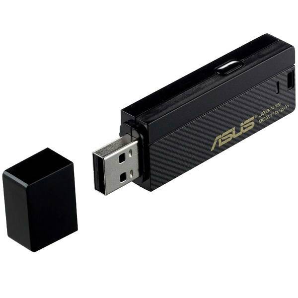 Asus USB-N13 B1 Wireless-N300 USB Adapter، کارت شبکه بی‌سیم و USB ایسوس مدل USB-N13 B1