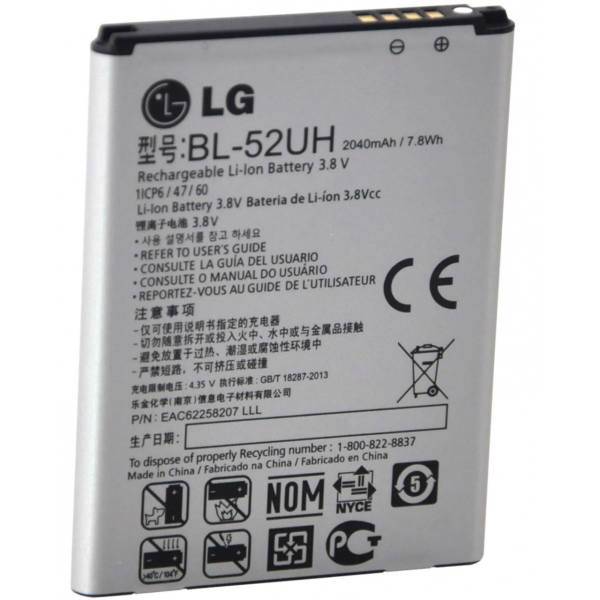 LG BL-52UH 2040mAh Mobile Phone Battery For LG L70، باتری موبایل ال جی مدل BL-52UH با ظرفیت 2040mAh مناسب برای گوشی موبایل ال جی L70