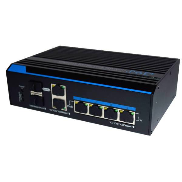 Ethernet Switch POE Plus Model UTP7204GE-HPOE 4 ports Switch with 4 Combo SFP Slots، سوییچ 4 پورت یو ته پو مدل UTP7204GE-HPOE