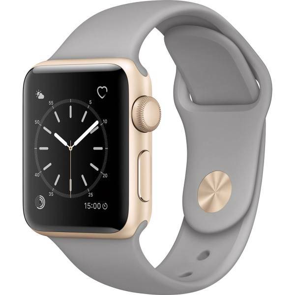 Apple Watch Series 2 38mm Gold Aluminum Case with Concrete Sport Band، ساعت هوشمند اپل واچ سری 2 مدل 38mm Gold Aluminum Case with Concrete Sport Band