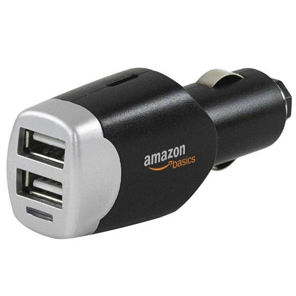 AmazonBasics CLA-USB04-I4-2 Car Charger، شارژر فندکی آمازون بیسیکس مدل CLA-USB04-I4-2