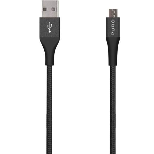 Puro CMICROFABRIC2 USB To microUSB Cable 1m، کابل تبدیل USB به microUSB پورو مدل CMICROFABRIC2 طول 1 متر