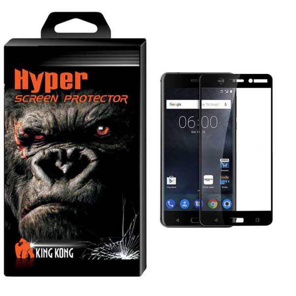 Fullcover Hyper Protector King Kong Glass Screen Protector For Nokia 6، محافظ صفحه نمایش شیشه ای کینگ کونگ مدل Fullcover Hyper Protector مناسب برای گوشی نوکیا 6