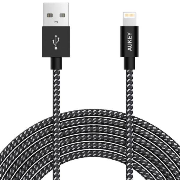 Aukey CB-D42 USB To Lightning Cable 2m، کابل تبدیل USB به لایتنینگ آکی مدل CB-D42 طول 2 متر