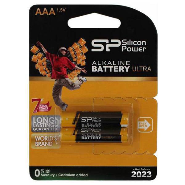 Silicon Power Alkaline Ultra AAA Battery Pack of 2، باتری نیم قلمی سیلیکون پاور مدل Alkaline Ultra بسته 2 عددی