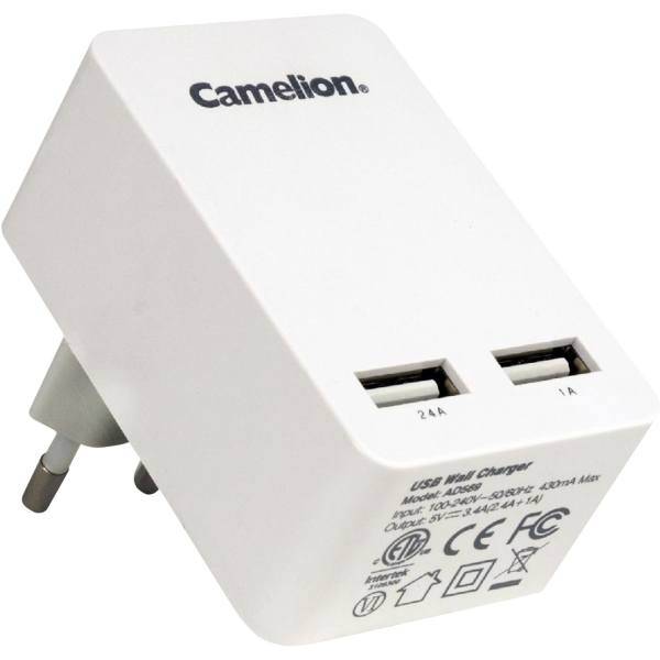 Camelion Dual USB 3.4A Wall Charger، شارژر دیواری دو پورت 3.4 آمپر کملیون