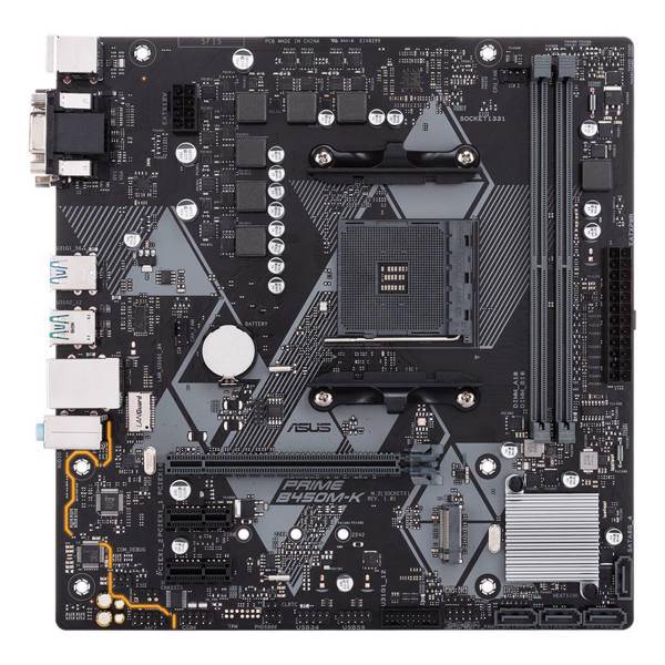 Asus PRIME B450M-K Motherboard، مادربرد ایسوس مدل PRIME B450M-K