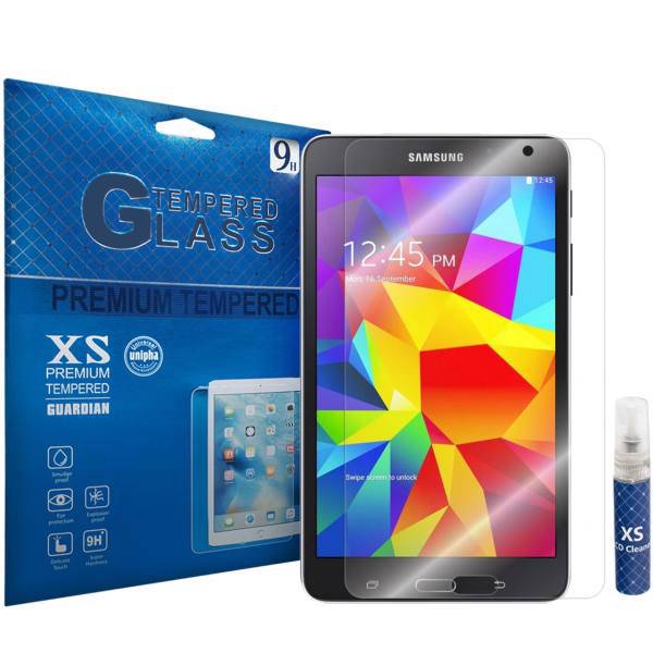 XS Tempered Glass Screen Protector For Samsung Galaxy Tab 4 8.0 With XS LCD Cleaner، محافظ صفحه نمایش شیشه ای ایکس اس مدل تمپرد مناسب برای تبلت سامسونگ Galaxy Tab 4 8.0 به همراه اسپری پاک کننده صفحه XS