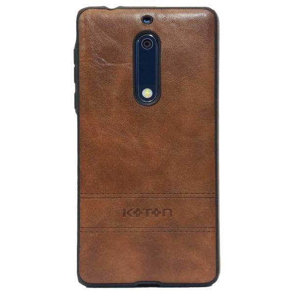 Koton Leather design Cover For Nokia 5، کاورطرح چرم مدل Koton مناسب برای گوشی موبایل نوکیا 5