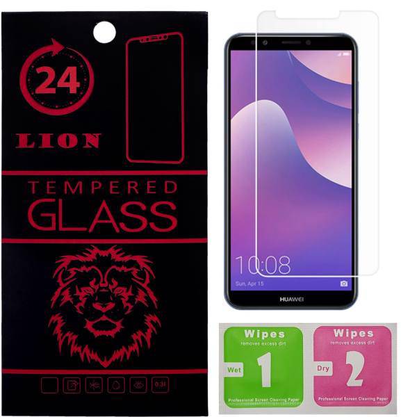 LION 2.5D Full Glass Screen Protector For Huawei Y7 Prime 2018، محافظ صفحه نمایش شیشه ای لاین مدل 2.5D مناسب برای گوشی هوآوی Y7 Prime 2018