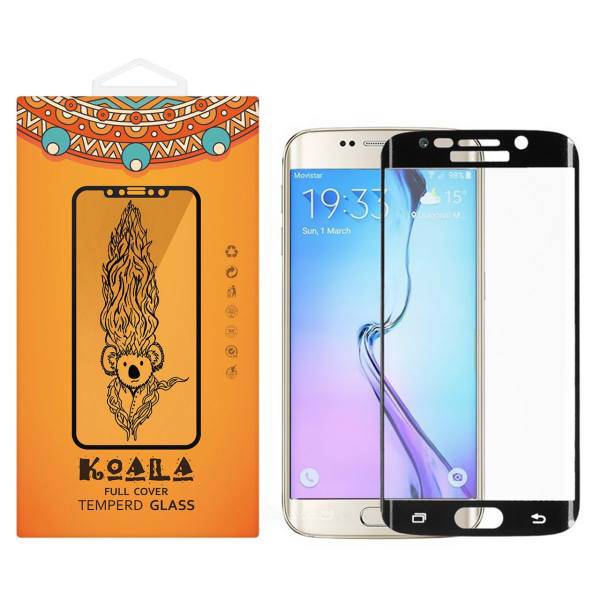 KOALA Full Cover Glass Screen Protector For Samsung Galaxy S6 Edge Plus، محافظ صفحه نمایش شیشه ای کوالا مدل Full Cover مناسب برای گوشی موبایل سامسونگ Galaxy S6 Edge Plus