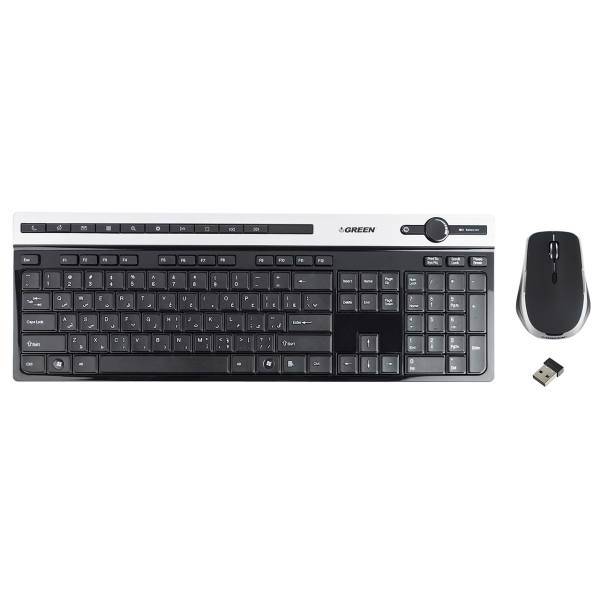 Green GKM-505W Wireless Keyboard and Mouse With Persian Letters، کیبورد و ماوس بی سیم گرین مدل GKM-505W با حروف فارسی
