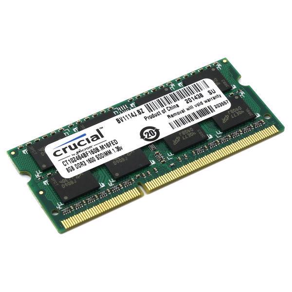 Crucial DDR3 PC3 12800s MHz RAM 8GB، رم لپ تاپ کروشیال مدل DDR3 PC3 12800S MHz ظرفیت 8 گیگابایت