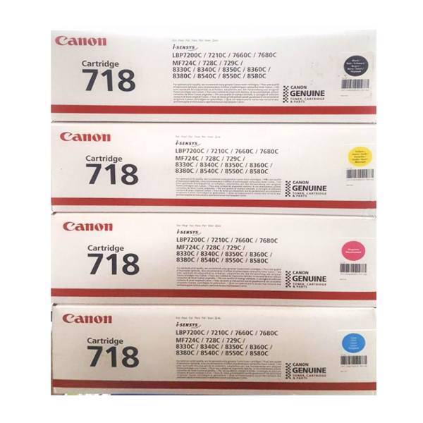 Canon 718 Cartridge Pack of 4، پک کارتریج چهار عددی کانن مدل 718