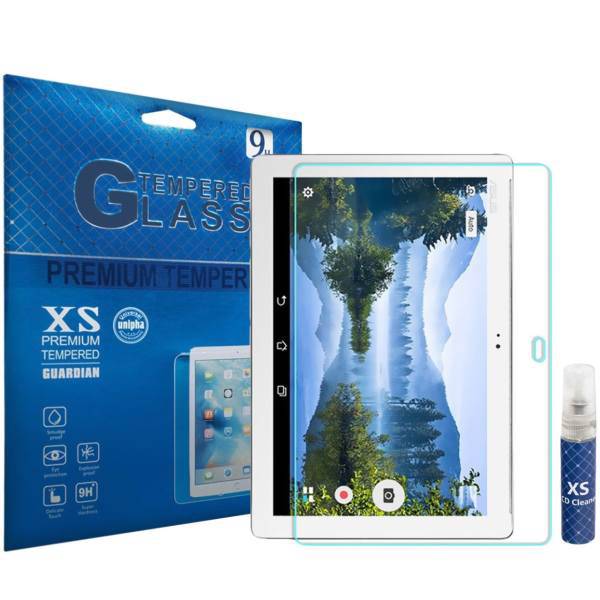XS Tempered Glass Screen Protector For Asus ZenPad 10 Z300CNL With XS LCD Cleaner، محافظ صفحه نمایش شیشه ای ایکس اس مدل تمپرد مناسب برای تبلت ایسوس ZenPad 10 Z300CNL به همراه اسپری پاک کننده صفحه XS
