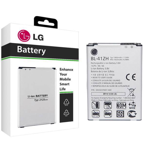 LG BL-41ZH 1900mAh Mobile Phone Battery For LG Leon، باتری موبایل ال جی مدل BL-41ZH با ظرفیت 1900mAh مناسب برای گوشی موبایل ال جی Leon