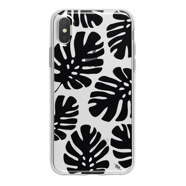 Black Monstera Case Cover For iPhone X / 10، کاور ژله ای وینا مدل Black Monstera مناسب برای گوشی موبایل آیفون X / 10