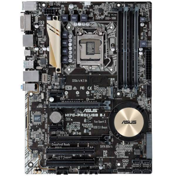 Asus H170-PRO/USB 3.1 Motherboard، مادربرد ایسوس مدل H170-PRO/USB 3.1