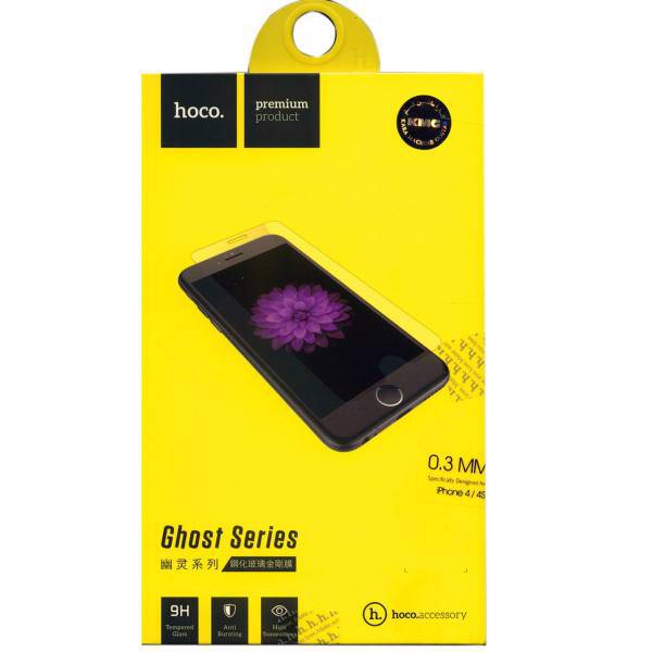 Hoco Chost Series Glass Screen Protector For Apple iPhone 4/4s، محافظ صفحه نمایش شیشه ای هوکو مدل Chost Series مناسب برای گوشی موبایل آیفون 4/4s